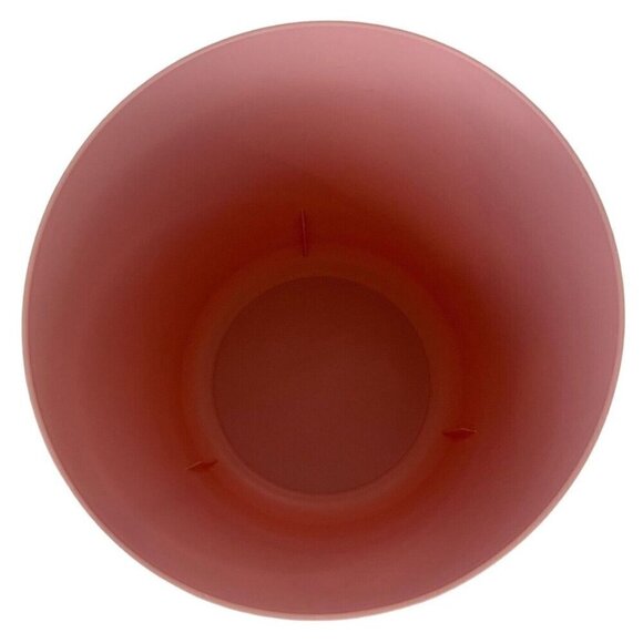 Rubbermaid Molded Plastic Wastebasket Pale Pink Round Column Vintage 80s - Picture 5 of 7